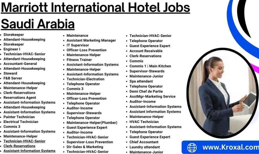 Marriott International Hotel Jobs Saudi Arabia